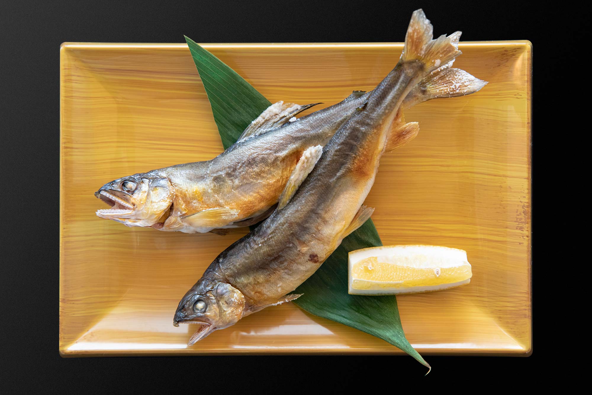 北北海道新十津川町サンヒルズサライ　宿泊料理　一品料理　鮎の塩焼きの写真