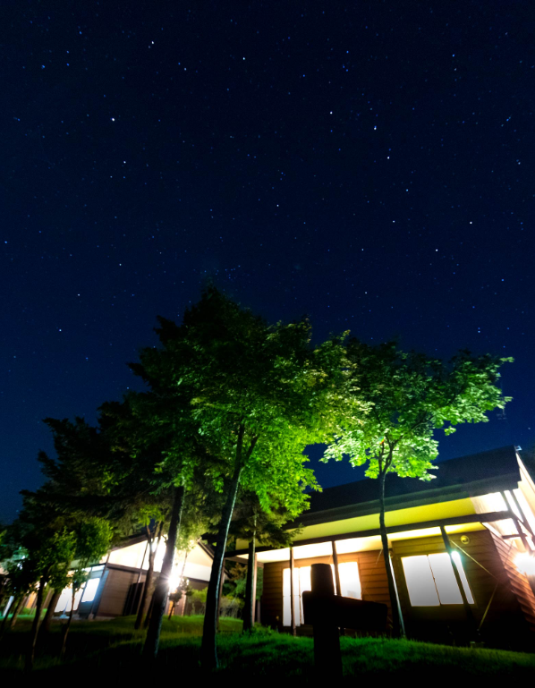 北海道新十津川町サンヒルズサライ　星空のきれいなコテージ紹介の写真　